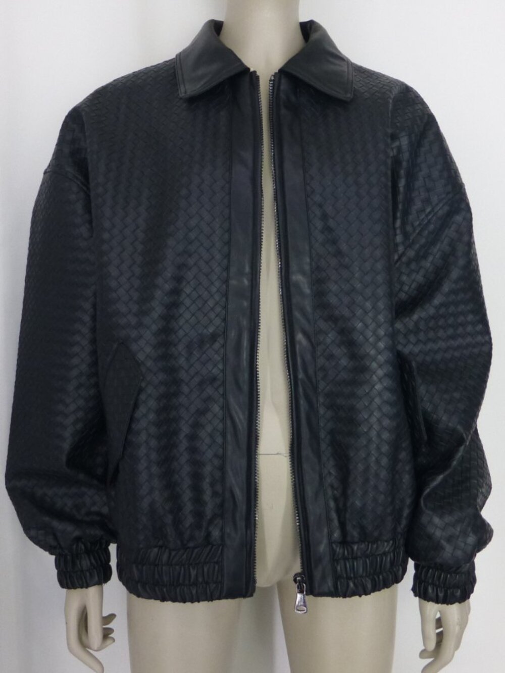 Lioness Black Intrecciato Kenny Bomber (Size S) - Picture 2 of 13